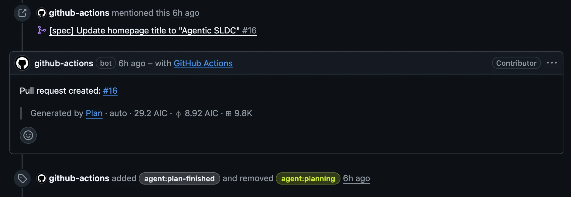 Screenshot of the plan